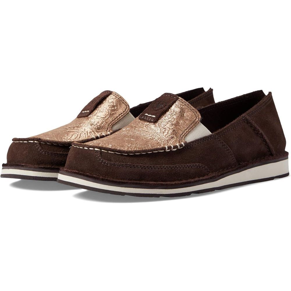 Ariat Bronze and Dark Brown Loafers